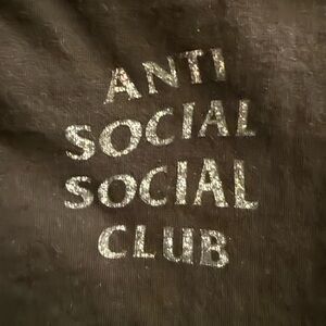 Anti Social Social Club T Shirt - XL - Black